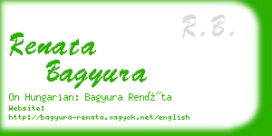 renata bagyura business card